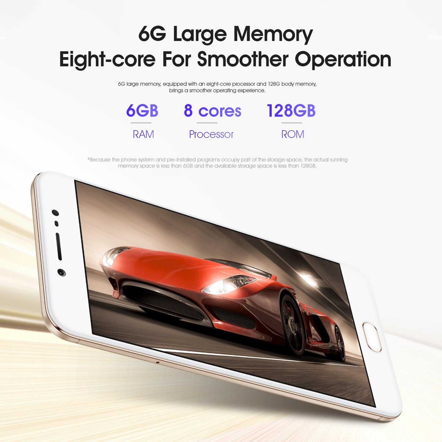 Vivo Y67 Smartphone Gold , Jumia Express! 6GB RAM 128GB ROM, Dual SIM, 16MP Selfie Camera-COD