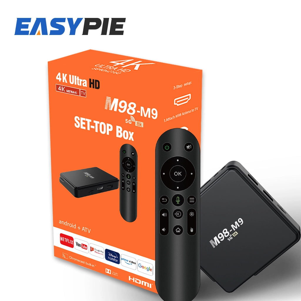 M98-M9 Android 12 TV Box - 8 + 128GB 4K 5G Home Video -COD