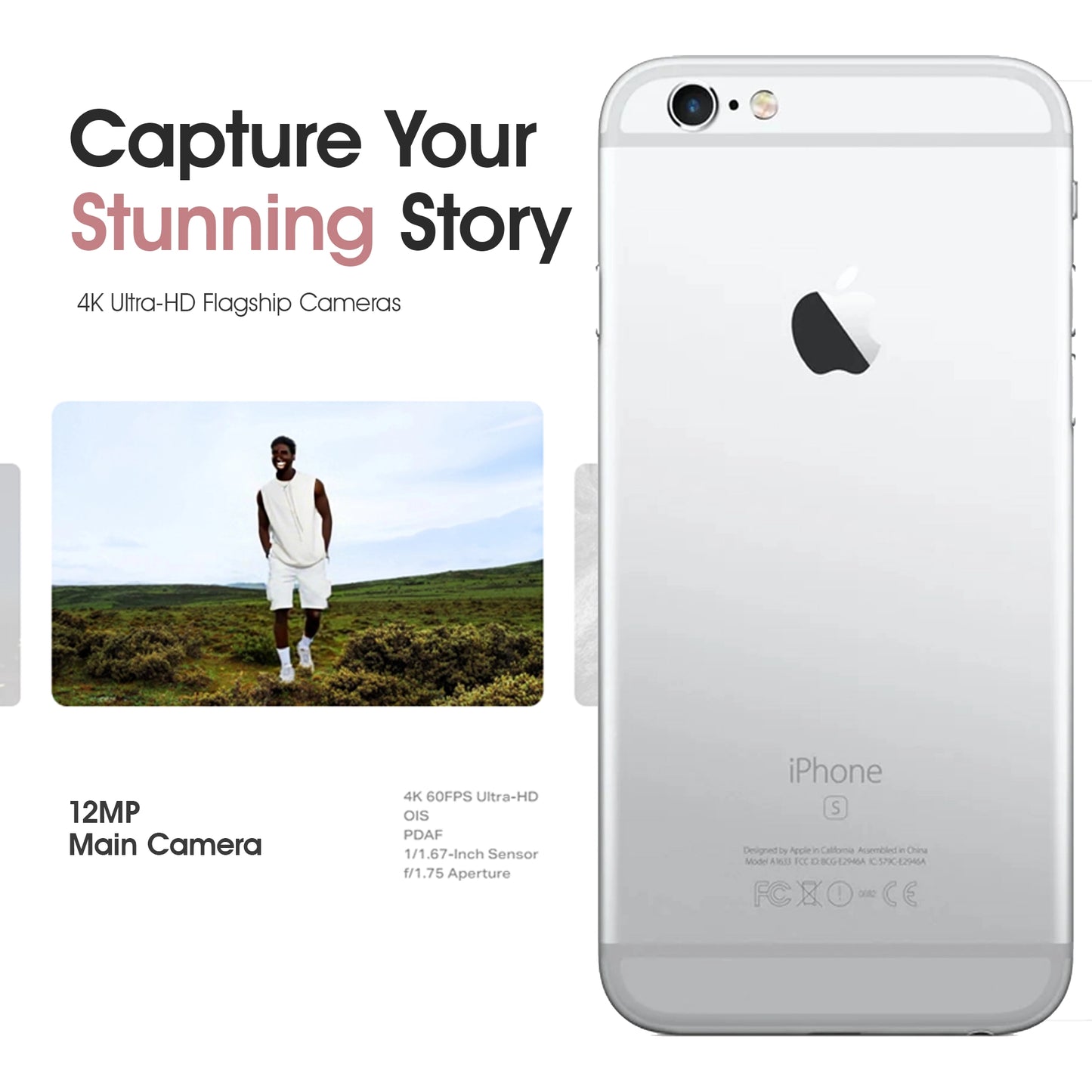 iPhone 6s Plus 64GB Silver – Jumia Express, iOS System, 2750mAh Battery, 3D Touch, Full HD Display - COD