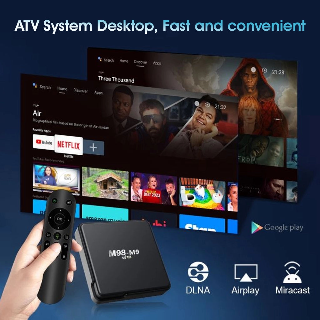 M98-M9 Android 12 TV Box - 8 + 128GB 4K 5G Home Video -COD